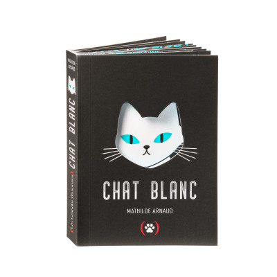 Cale portes chat, Chat pop blanc - Emmanuel Création